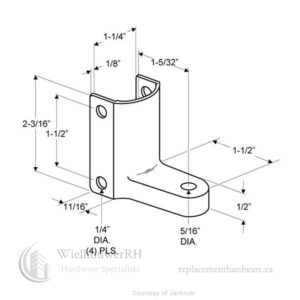 Diagram of 3010 Hinge Bracket Bottom FL 300-G