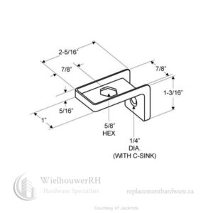 2738 Door Insert - Technical Diagram